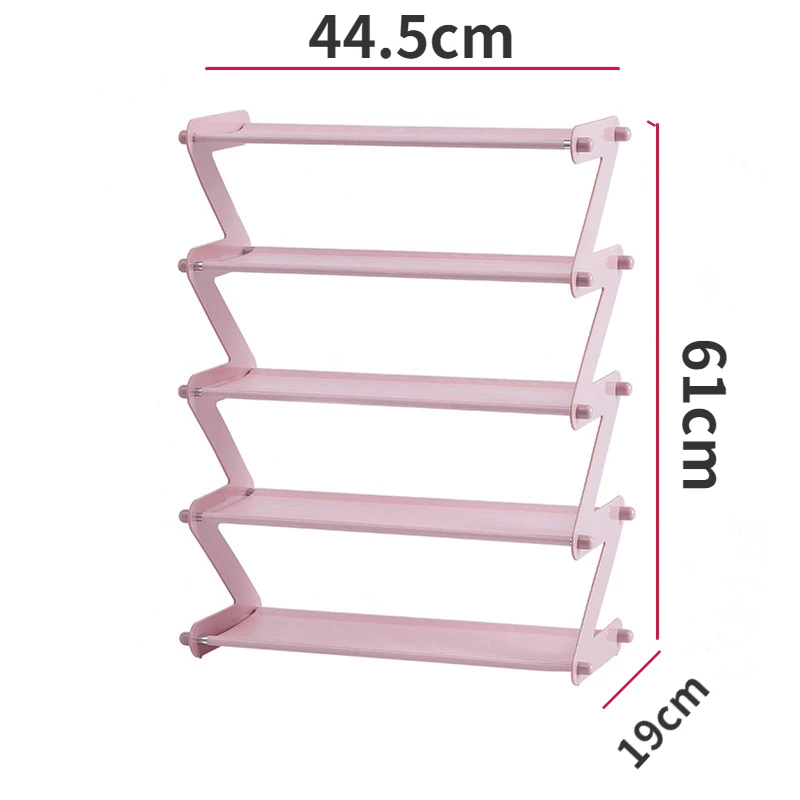 New simple shoe rack assembly Z-type non-woven home student dormitory shoes storage |
