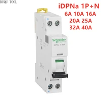 schneider electric acti 9 idpn 1pn miniature circuit breaker c curve 6a 10a 16a 20a 25a 32a 40a idpna mcb air switch