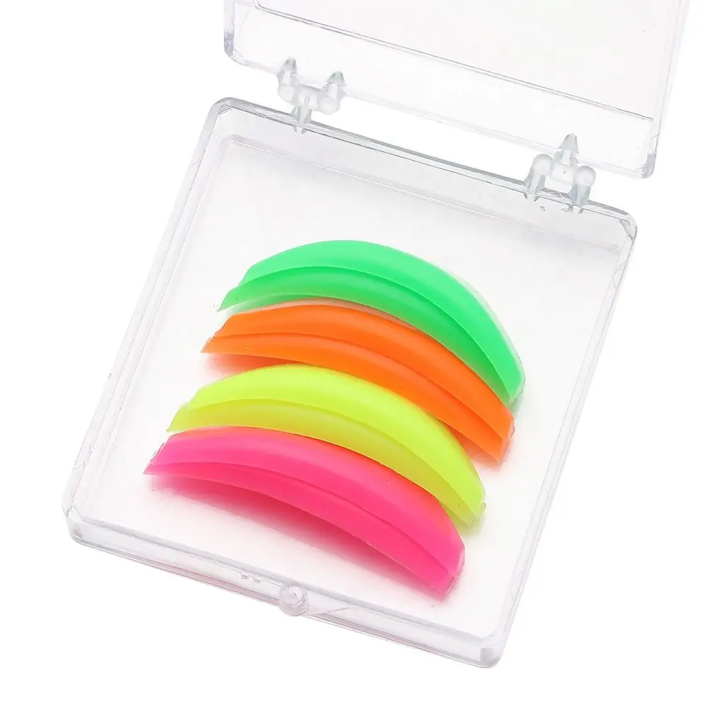 

4Pairs Silicone Eyelash Perm Pad Recycling Lashes Rods Shield Eyelash Curler Tool Reusable Eyelash Extension Lamination Tool