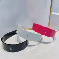 ins trend new simple women rose red black white resin letters wide side hair band headband luxury girls hair accessories
