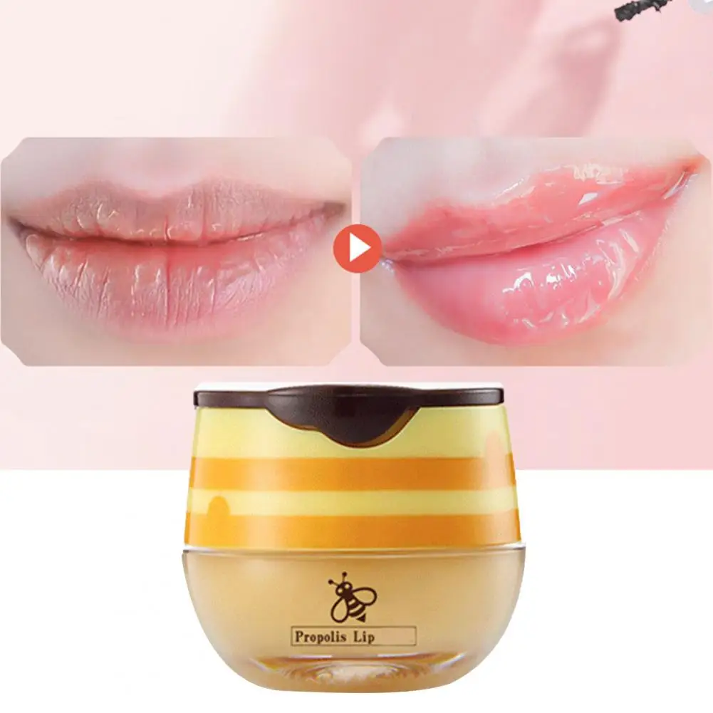 

15ml Silky Lip Balm Convenient Lip Cream Quickly Penetrate Skin Beauty Tool Moisturizing Bee Lip Balm Honey Pot