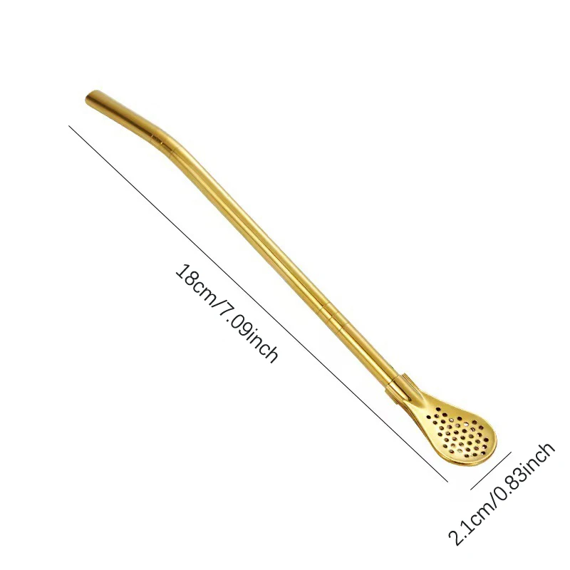 Красочные Соломинки Для Питья Из Нержавеющей Стали 304 С Ложкой Фильтр Чая Yerba Mate