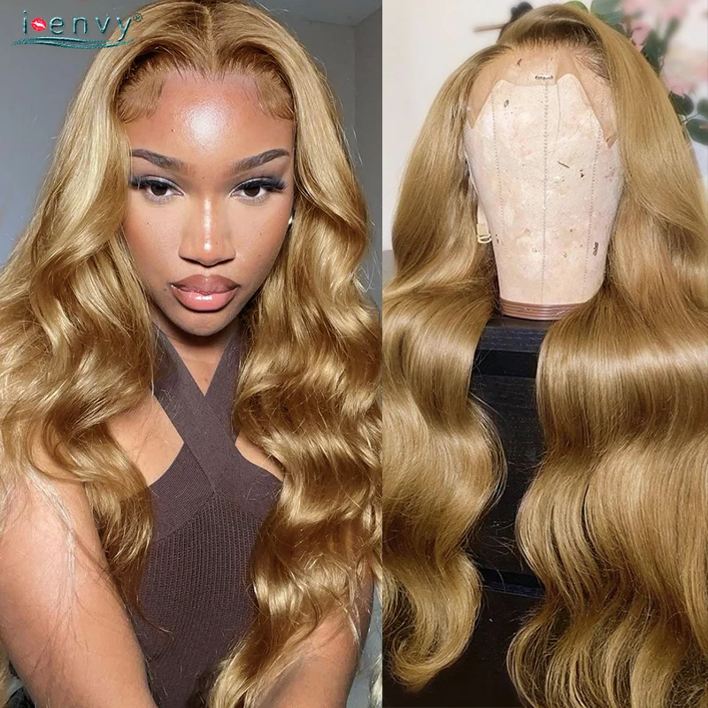 

Honey Blonde Lace Front Wig Human Hair Body Wave Lace Frontal Wigs For Women Peruvian Ginger Lace Front Human Hair Wigs Remy