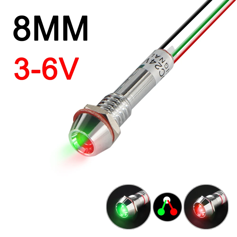 

Двухцветные светодиодные индикаторы FENGYIELE 8/10/12/14/16мм