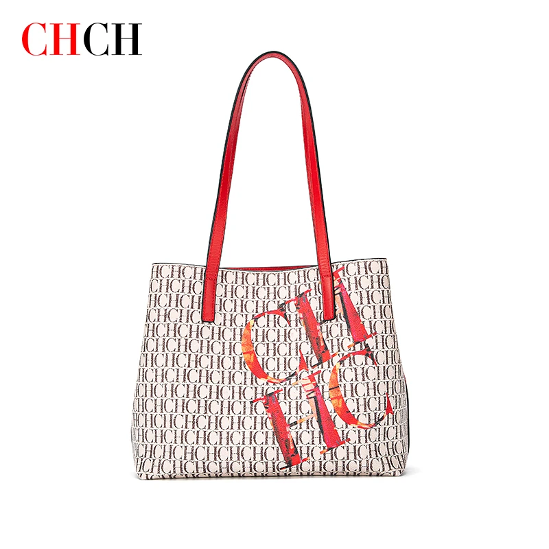 

CHCH 2022 Large-capacity Women's Handbag With Private Pockets Fashion Bucket Bag Underarm One-shoulder Tote Women's Handbag