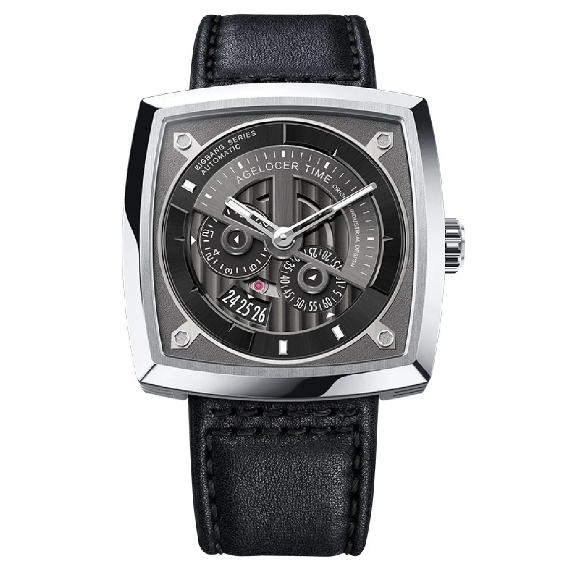 

AGELOCER Luxury Mechanical Watches Men's Analog Automatic Watch Sport Wrist Watch for Men Power Reserve Punk Style Watch 5602A1