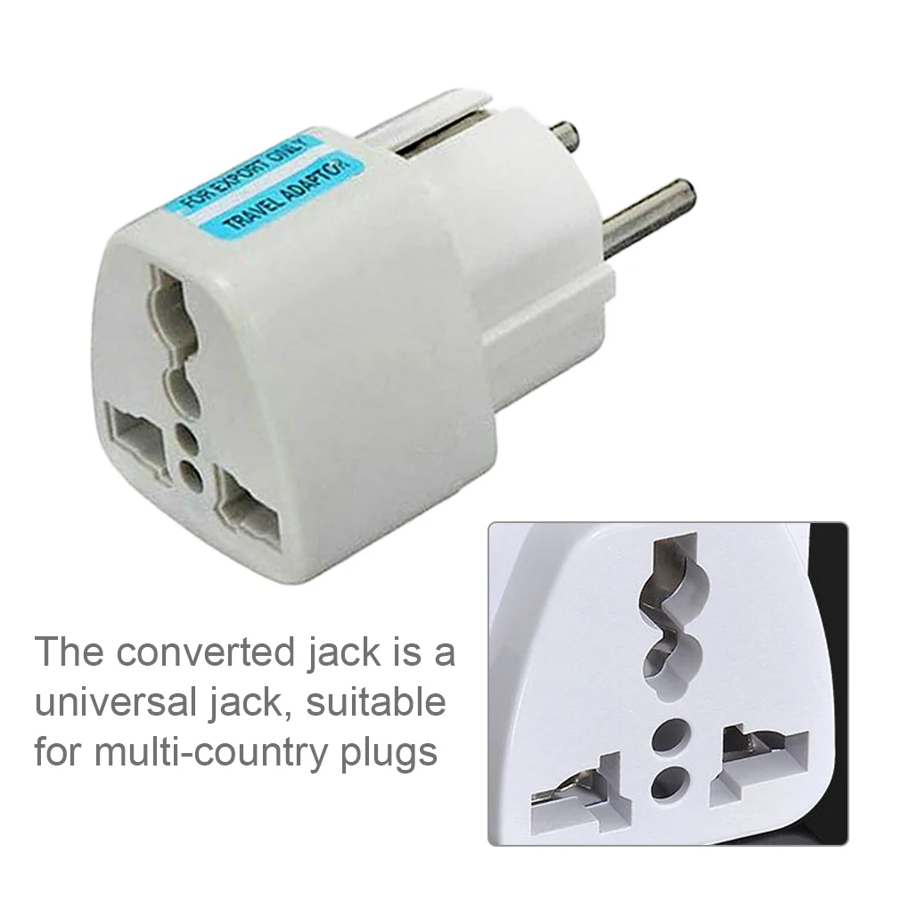 

Portable Power Socket Plug Adapter Travel Business Trip Hotel Power Outlet Converter DE Plug