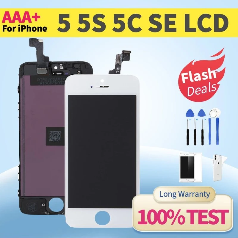 

ЖК-дисплей для iPhone 5 5S 5C 5SE, сенсорный дигитайзер, ЖК-экран для iPhone 5 5S SE в сборе, замена AAA + качество с инструментами