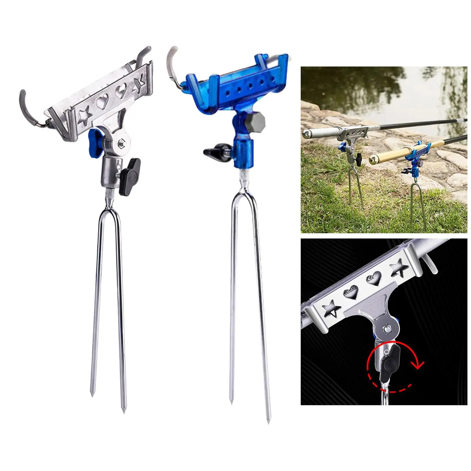 

Travel Adjustable Automatic Fishing Rod Holder Stand Fish Pole Bracket Tool