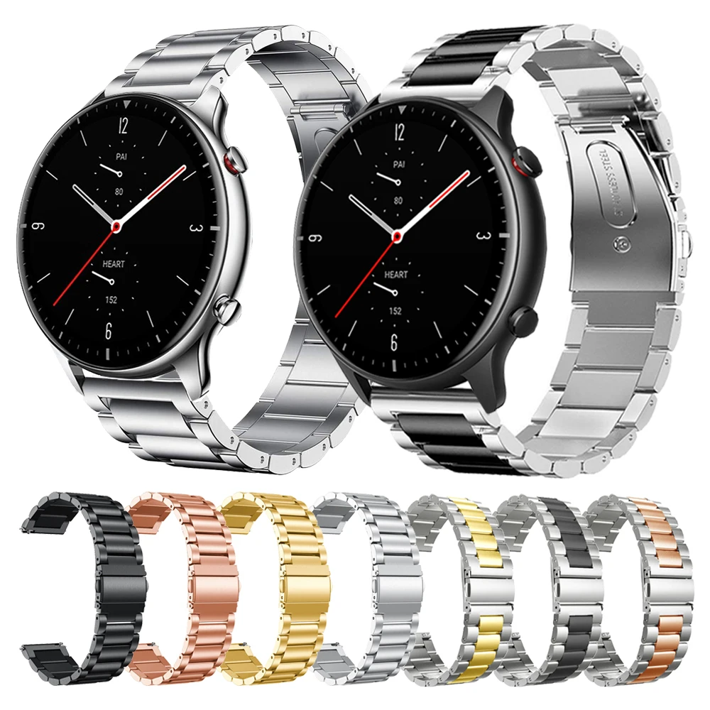 

Strap For Xiaomi Amazfit GTR 2 2e Metal Band GTS GTR2 Bracelet For Huami Amazfit Stratos 3 Smart watch Wrist straps Watchband