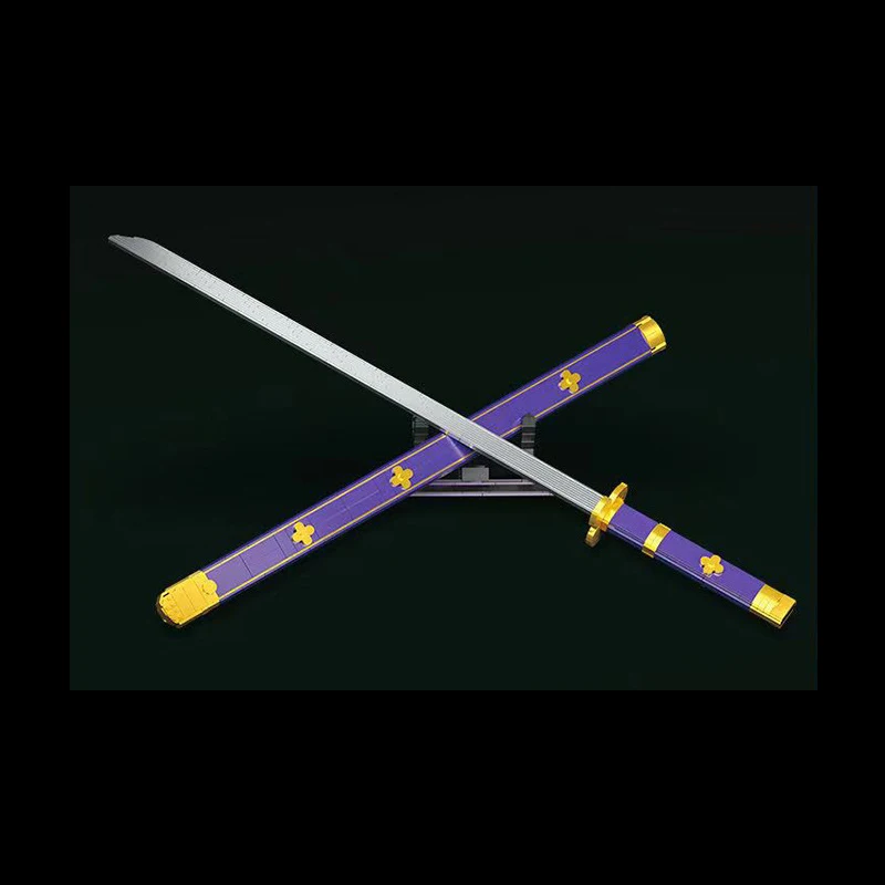 Самоблокирующиеся кирпичи Ророноа Зоро Модель меча Строительные блоки