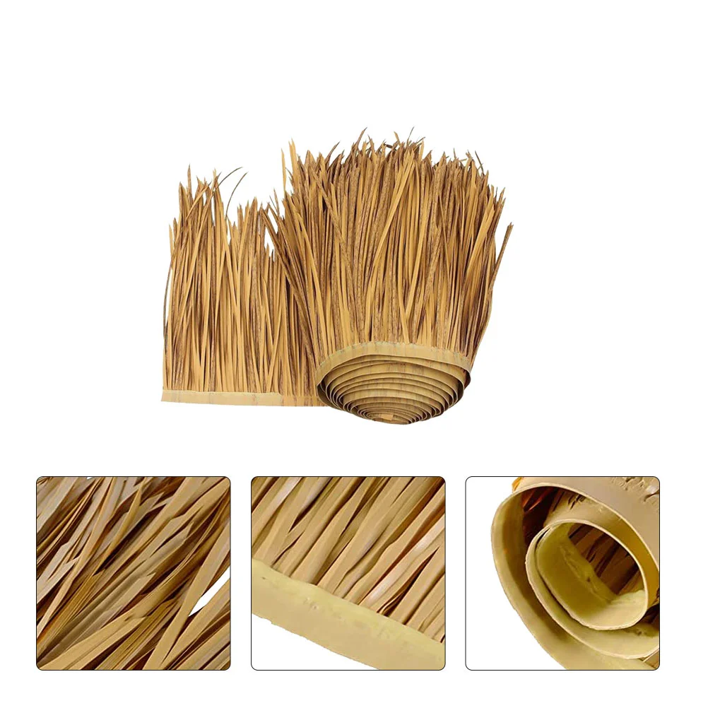 

Deck Decor Artificial Straw Mat Garden Thatch Roofing Fake Straw Straw Roofing Panel Pe Decorative Straw Roof Tiki Bar Hut