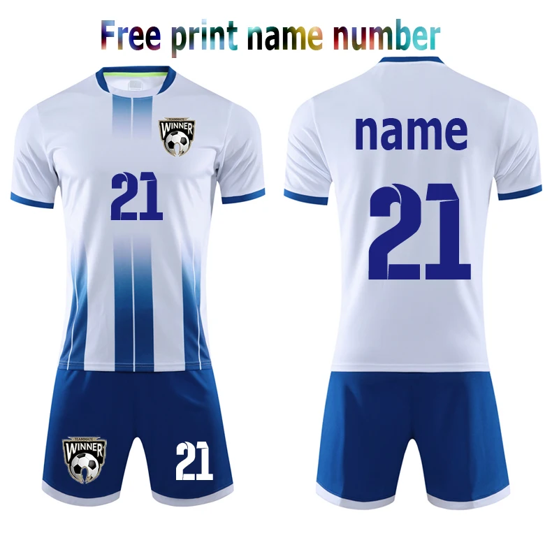 Custom Soccer Jjersey Set Men Football Uniform,Soccer Jerseys Futbol Child Football Set Suit New Men Tracksuit 3XS-3XL