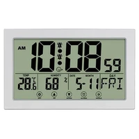 touch screen digital wall clock mute with snooze mode luminous large characters with calendar suitable for home office