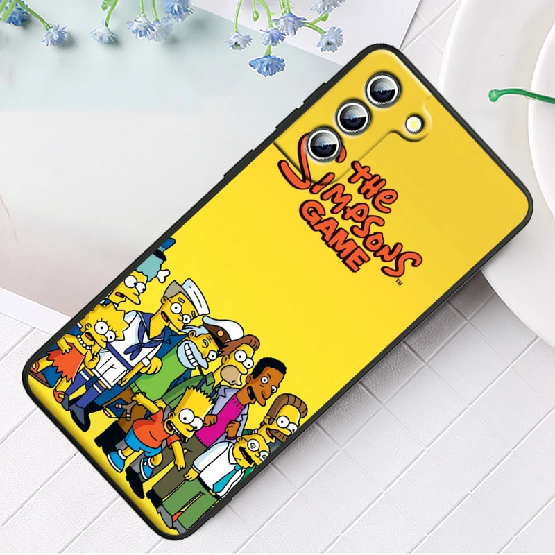 Классный чехол для телефона с рисунком аниме Симпсоны Samsung Galaxy S23 S22 S21 S20 FE S10 S10E S9