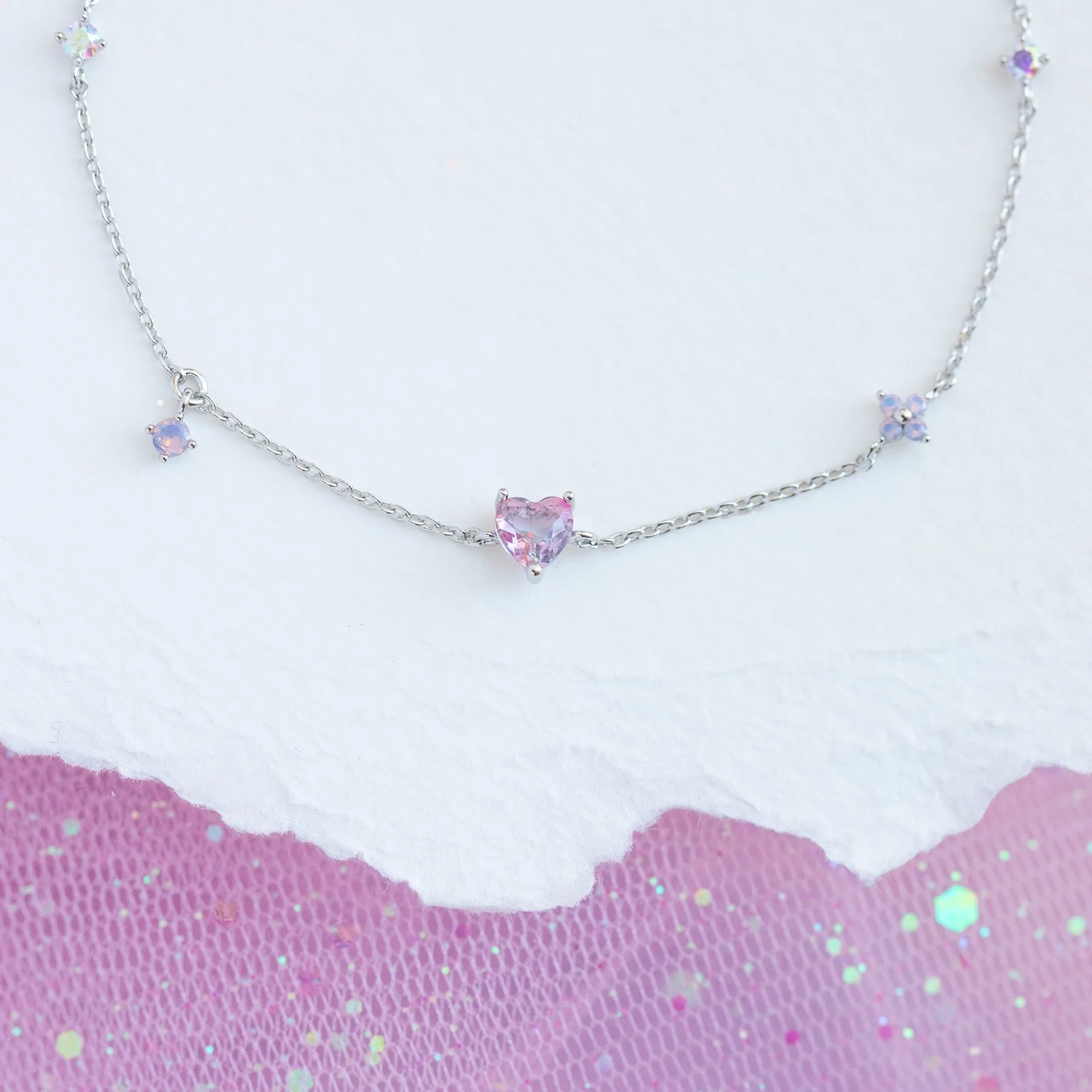 New Ins Sweet Pink Heart Bracelet Bracelet Copper Gold Plated Cute Heart Zircon Bracelets For Women Fashion Aesthetic Jewelry