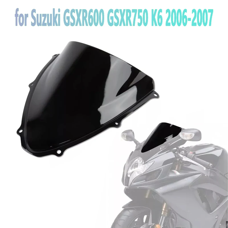 Переднее лобовое стекло мотоцикла ветровое с двойным пузырем для Suzuki GSXR600 GSXR750 K6