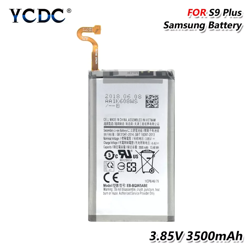 

Battery 3.85V 3500mAh Lithium Rechargeable Battery For Samsung Galaxy S9 Plus (S9+) SM-G965/SM-G9650/SM-G965F