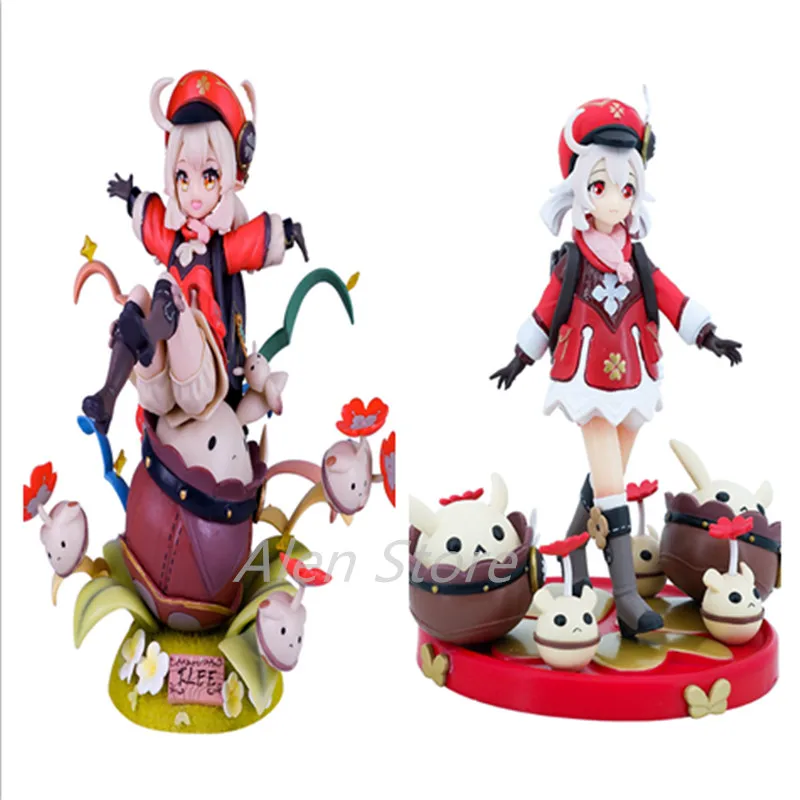 

18cm Genshin Impact Klee Hibana Knight Anime Figure 1/7 scale Paimon Action Figure Klee Figurine Collection Model Doll Toys