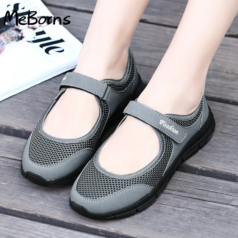 

Женские сетчатые туфли, мягкие дышащие кроссовки на плоской подошве, повседневная обувь, весна-лето 2022