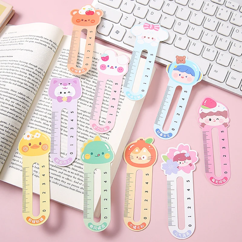 

1 компл. Креативная Милая простая Закладка линейка Мультяшные животные Закладка студенческие принадлежности бумажные Канцелярские Товары для детей студентов подарок