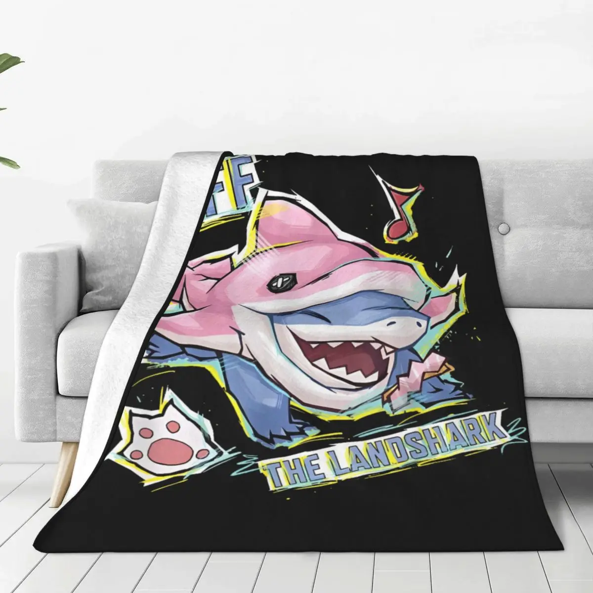 Marvel-Rivals PVP Jeff The Land Shark Одеяла Incognito Dolphin Кожа Фланель Новинка Теплые Пледы