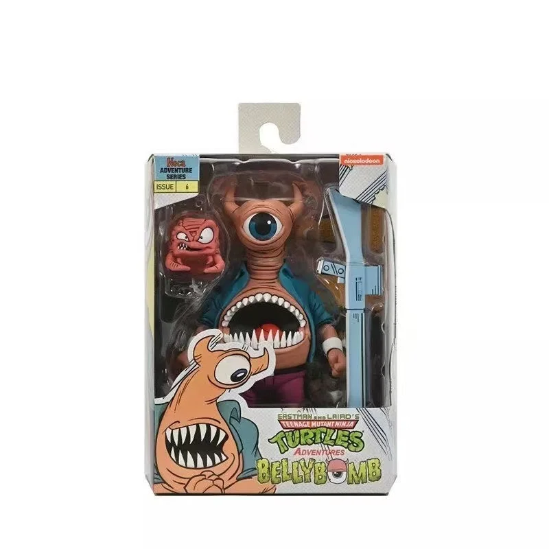 Фото Экшн-фигурки NECA Tmnt Bellybomb из ПВХ, приключения Eastman And Laird's Bellybomb, коллекционные модели, игрушки, подарки №2