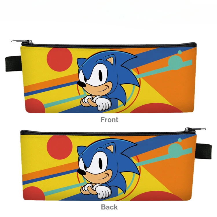 

Sonic the Hedgehog Peripheral Full-color Pencil Bag Student Cartoon Anime PenStationery Box Wallet Small Pencil Case