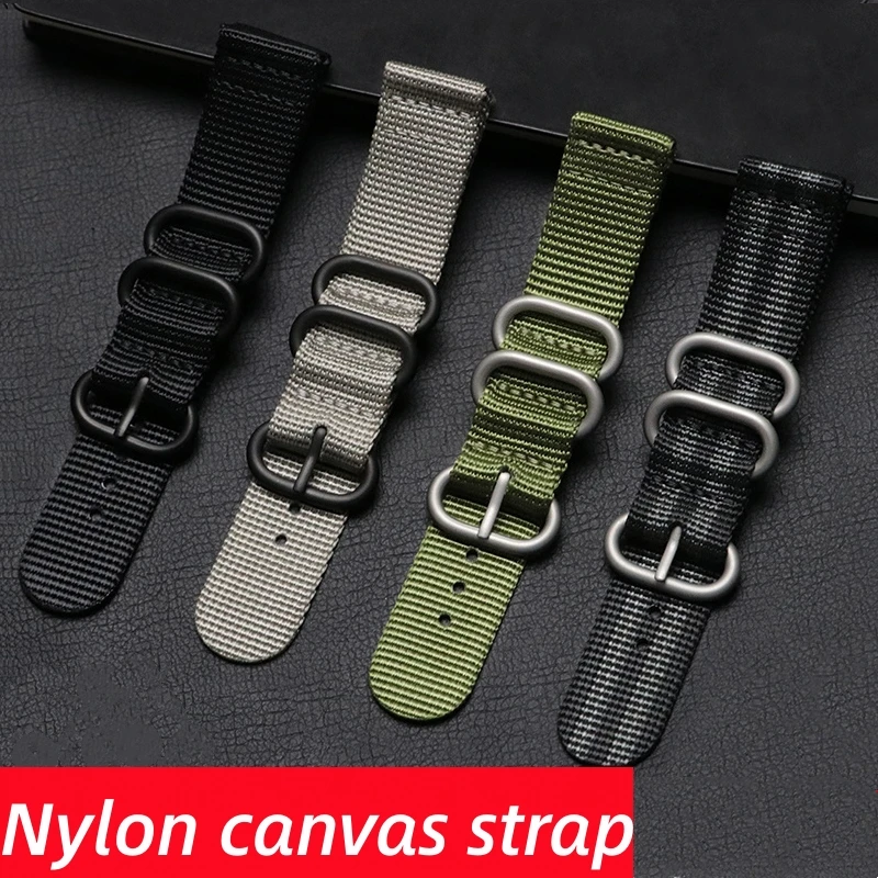 

Nylon Canvas Strap for Huawei Samsung Galaxy Watch 5 pro 46mm 42mm amazfit GTR bip 2e 4 3 Nato band 18mm 20mm 22mm 24mm Bracelet