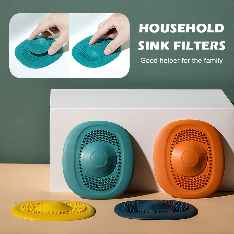 

Kitchen Bathroom Sink Filters Washbasin Bath Drain Hair Debris Intercept Stopper Plug Shower Room Household Strainer Accessory