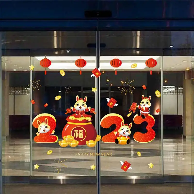 

New Year Window Stickers Practical Beautiful Electrostatic Stickers For Chinese New Year Creative Gift For New Year's Window Der