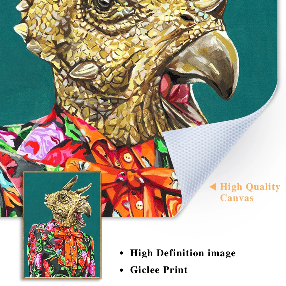 70-е годы Мода Животных Художественный Плакат Тигр Леопард Лев Пантера Одевание