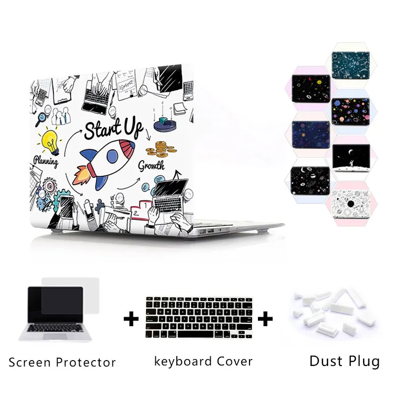 

New Hard Shell Laptop Case+Keyboard Cover For Apple Macbook Air Pro Retina Touch Bar 11 12 13 14.2 15 16 16.2 Inchs A2442 A2485