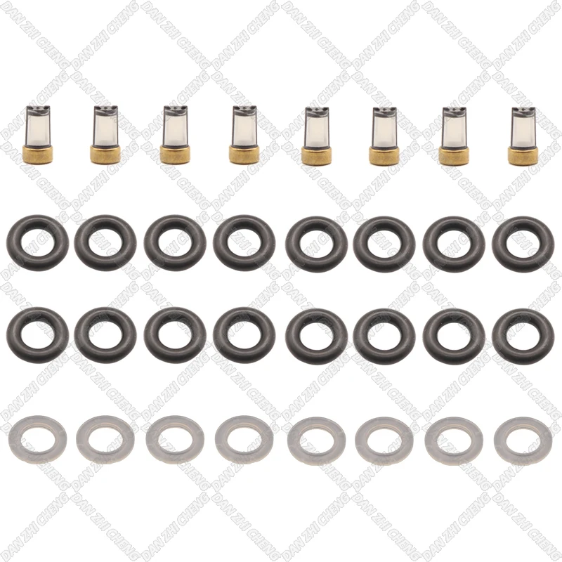 

8 set Fuel Injector Service Repair Kit Filters Orings Seals Grommets for Chery Tiggo / A5 0280156282