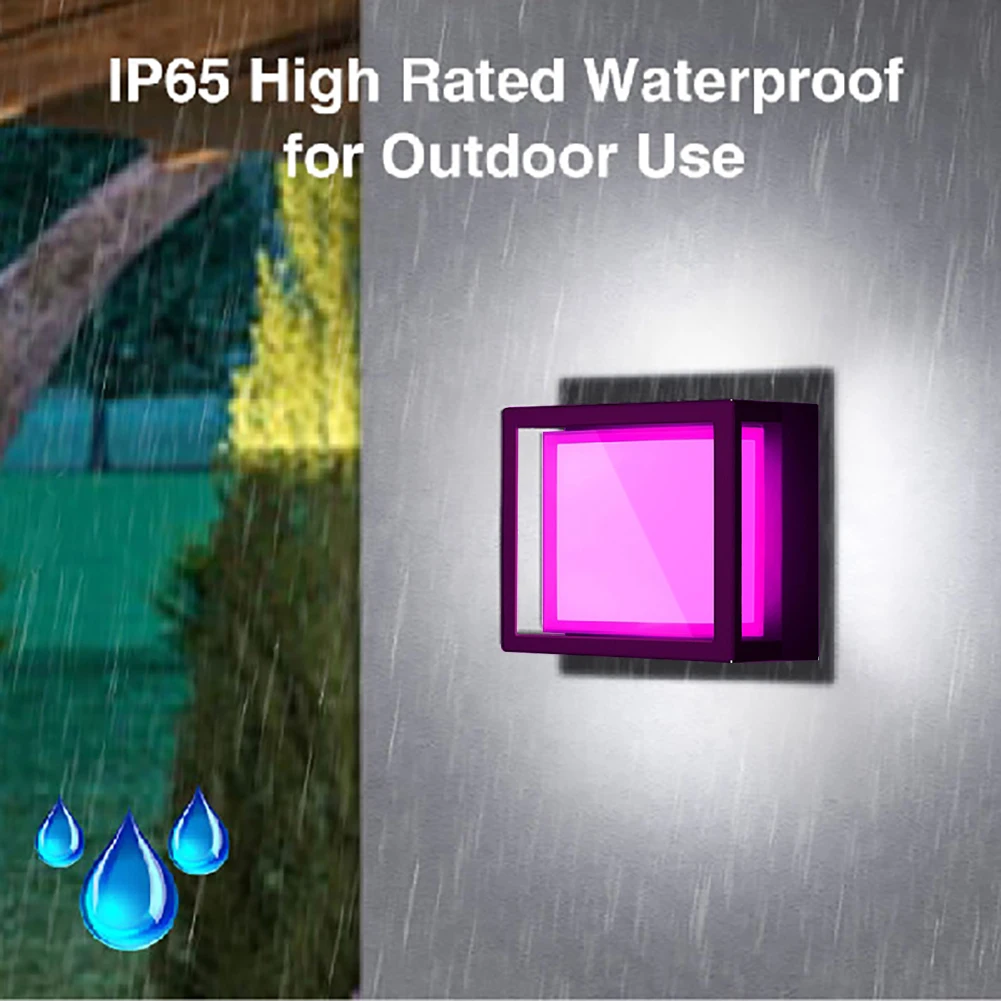 

Indoor Wall Lamp IP65 Waterproof Smart Life Wall Light APP Dimming RGB Night Light LED Light Alexa Google Home Decora Wall Lamp