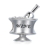wine cup charm 925 sterling silver red wine cup beads fit original european braceletnecklace for women jewelry birthday gift