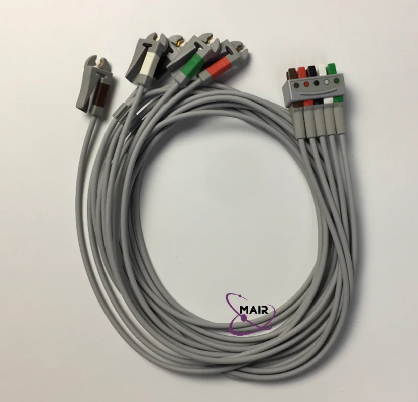 Фото GE оригинальный многоканальный ЭКГ Leadwire. Сменный Набор, 5-проводной, захват, AHA, 74 см/29 дюймов, арт.: 414556-001 №2
