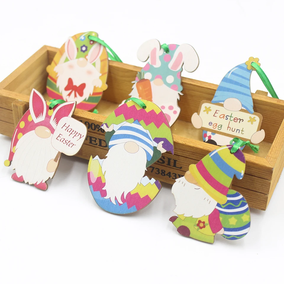 Деревянная подвеска в виде кролика птицы 4 шт. | Дом и сад