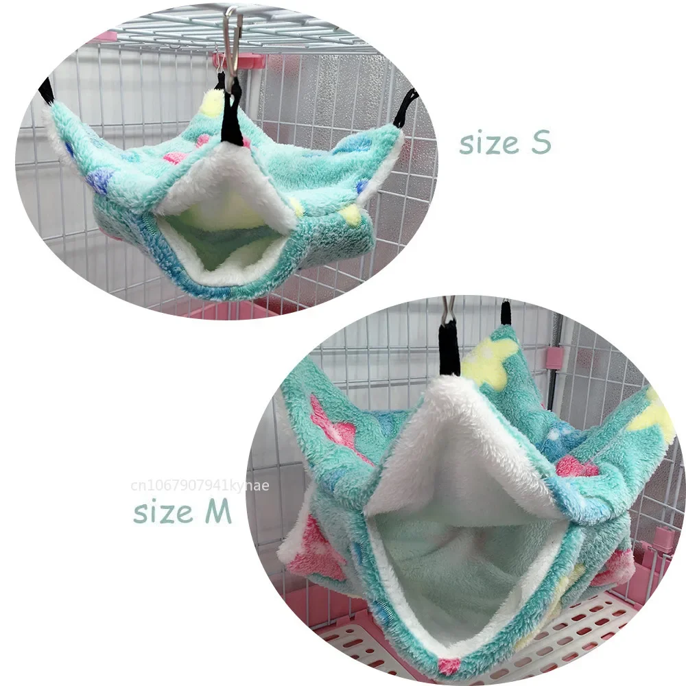 Гамак для крыс двойная толстая плюшевая теплая кровать хомяка домашнее гнездо