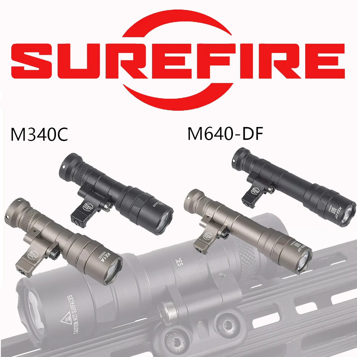 Тактический фонарик Surefire M600 M340 M640 SF M340C Led Scout Light 20 мм Пикатинни Rail M LOK Mount Airsoft Лампа