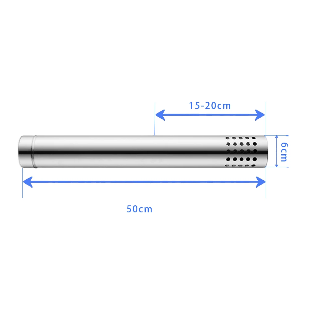 

Stove Pipe High Quality Stainless Steel Strong Discharge Water Heater Stove Chimney Pipes Windscreen Trim Cover