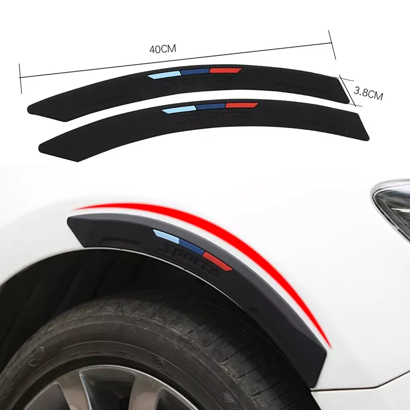 

X 3.8CM Car Wheel Rim Eyebrow Protector Wheel Arch Mouldings Rubber Stickers Decorative Strip Bumper Protector Guard Scratch