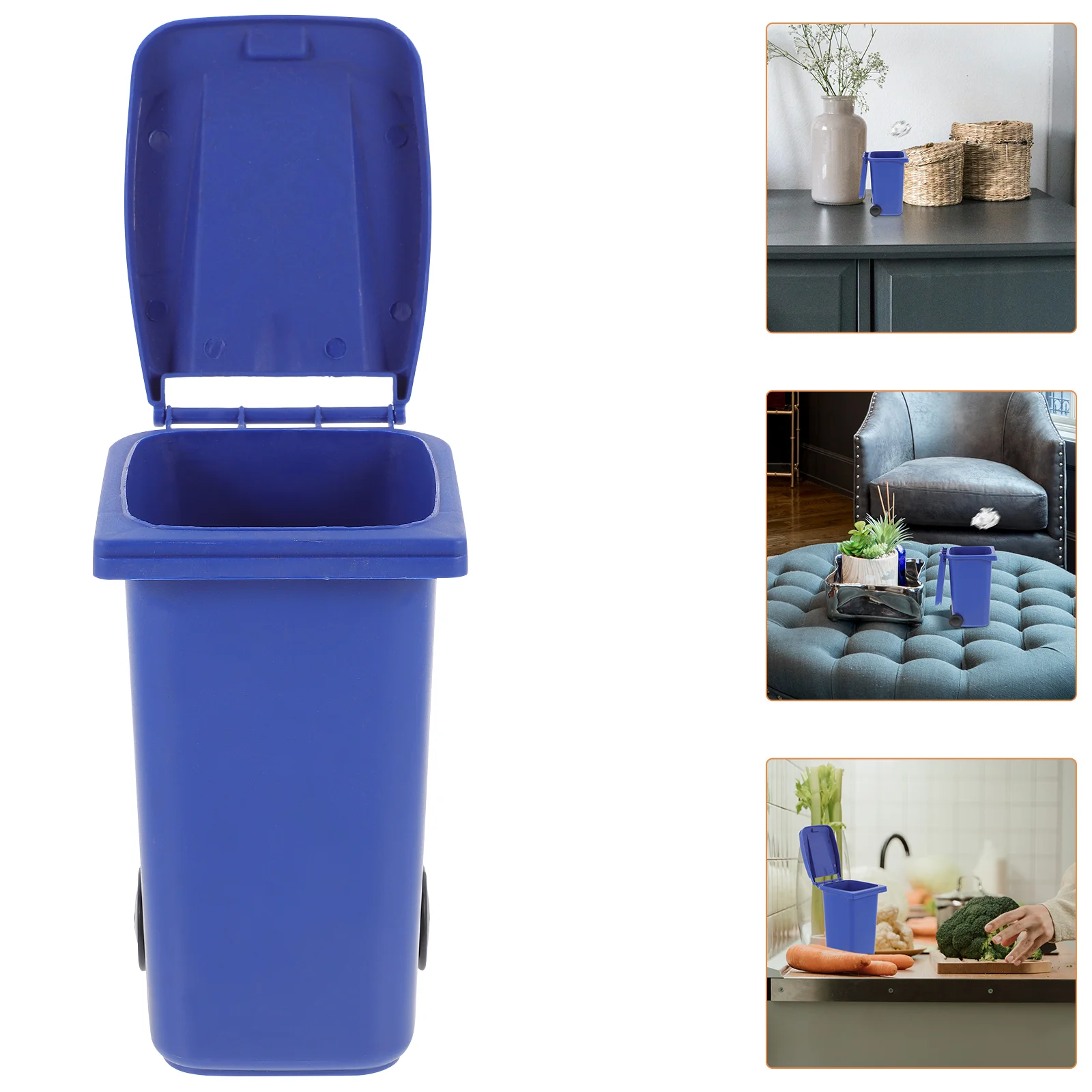 Держатель для ручек и мусорных баков настольный органайзер мусора с крышкой