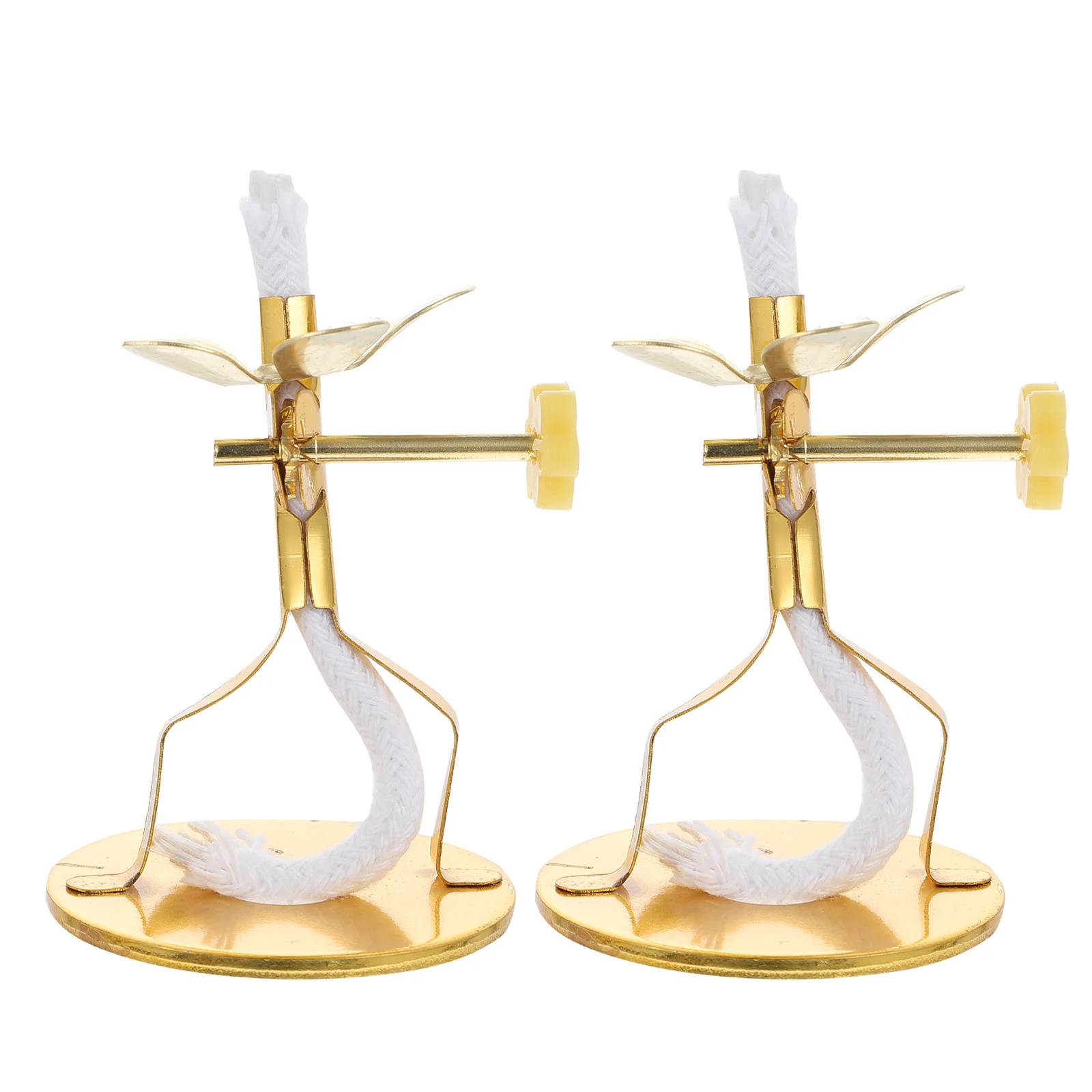 

2 Pcs Lamp Holder Home Ornament Decor Oil Stove Supplies Decorative Wick Metal Stainless Steel Trim