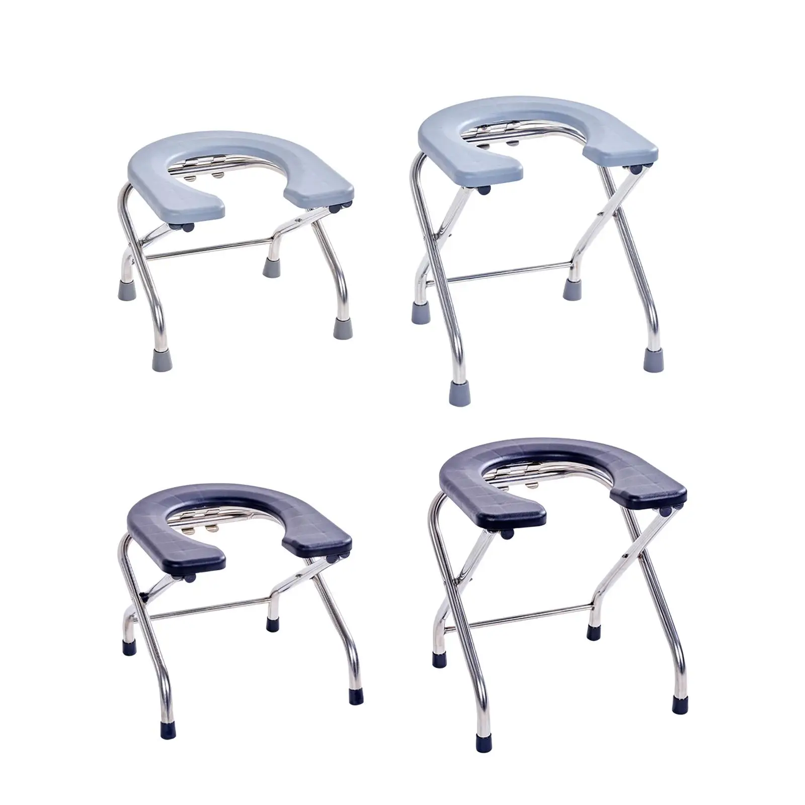 

Seniors Squatting Toilet Stool Chair for Bathroom Portable Stable Bottom Washable Frosted Seat Board Foldable Toilet Chair Seat