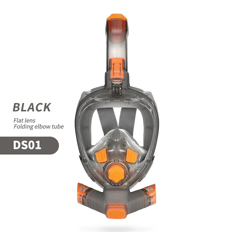 Маска для подводного плавания на все лицо мужчин и женщин маски оранжевые серые