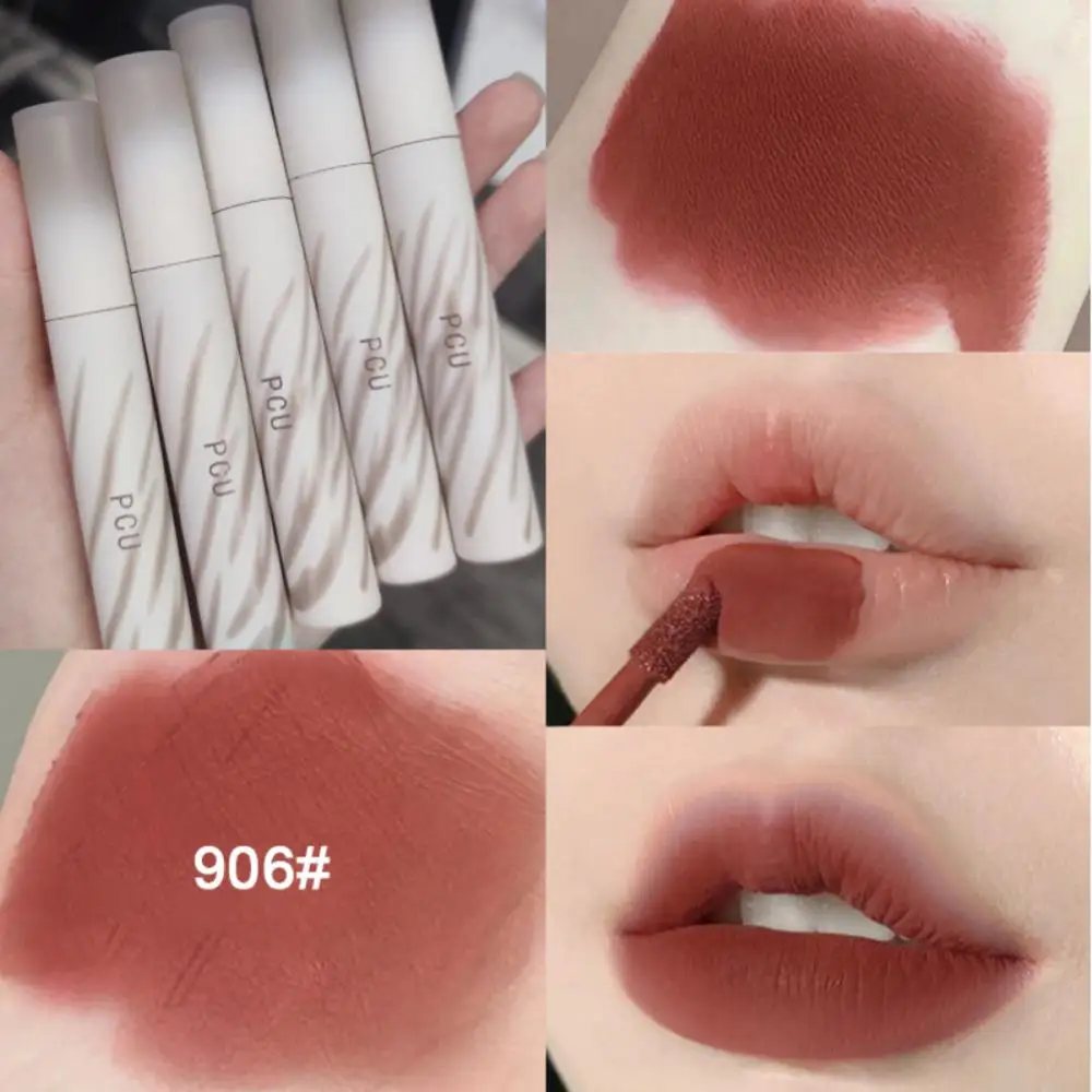 

PCU Matte Lip Gloss Velvet Cream Lip Mud Cheek Blush Lip Glaze Waterproof Long Lasting Sexy Red Lipstick Makeup Maquillaje