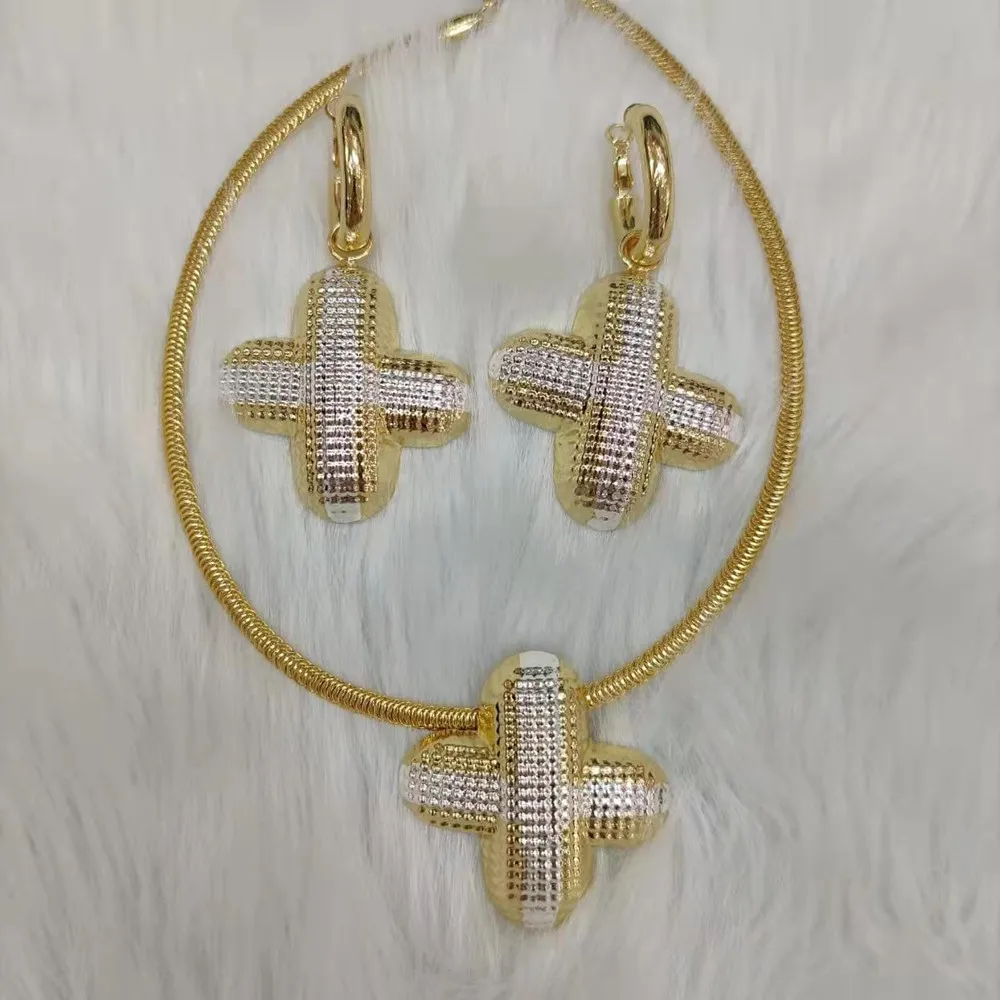 

African Jewelry Set Round Beads Earrings Pendant Necklace For Bridal Gift Dubai Weddings 2022 Fashion Jewelry Nigerian Accessory