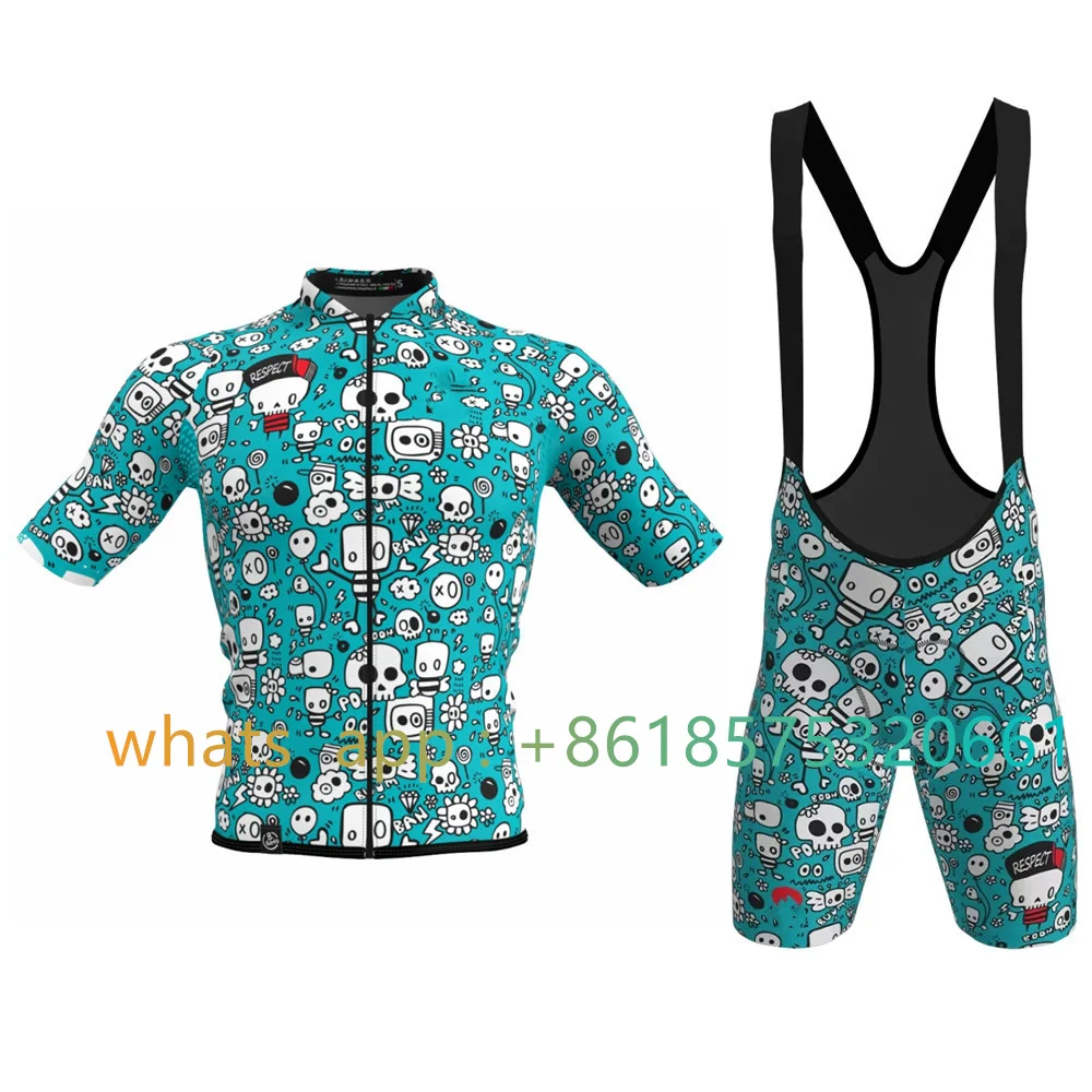 

Cycling Jersey Suit Slopline New Mens Short Sleeve Summer Pro Team Breathable Bib Shorts Kit Ropa Maillot Ciclismo Triathlon Kit