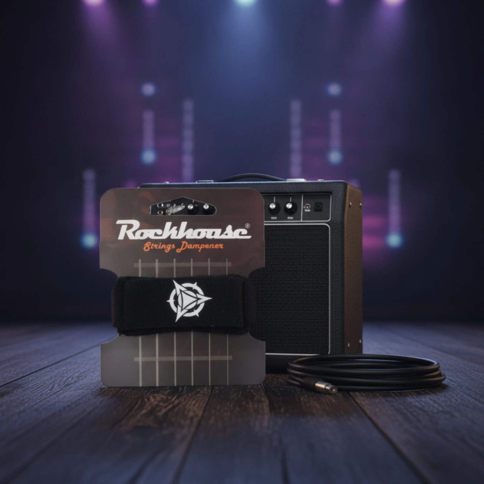 Фото Лента для обмотки струн гитары Fret Wrap, легко устанавливаемая, черная, на липучке, для подавления высоких частот №3
